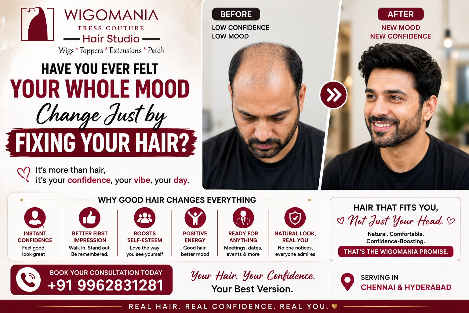 Have You Ever Felt Your Whole Mood Change Just by Fixing Your Hair? | Chennai & Hyderabad