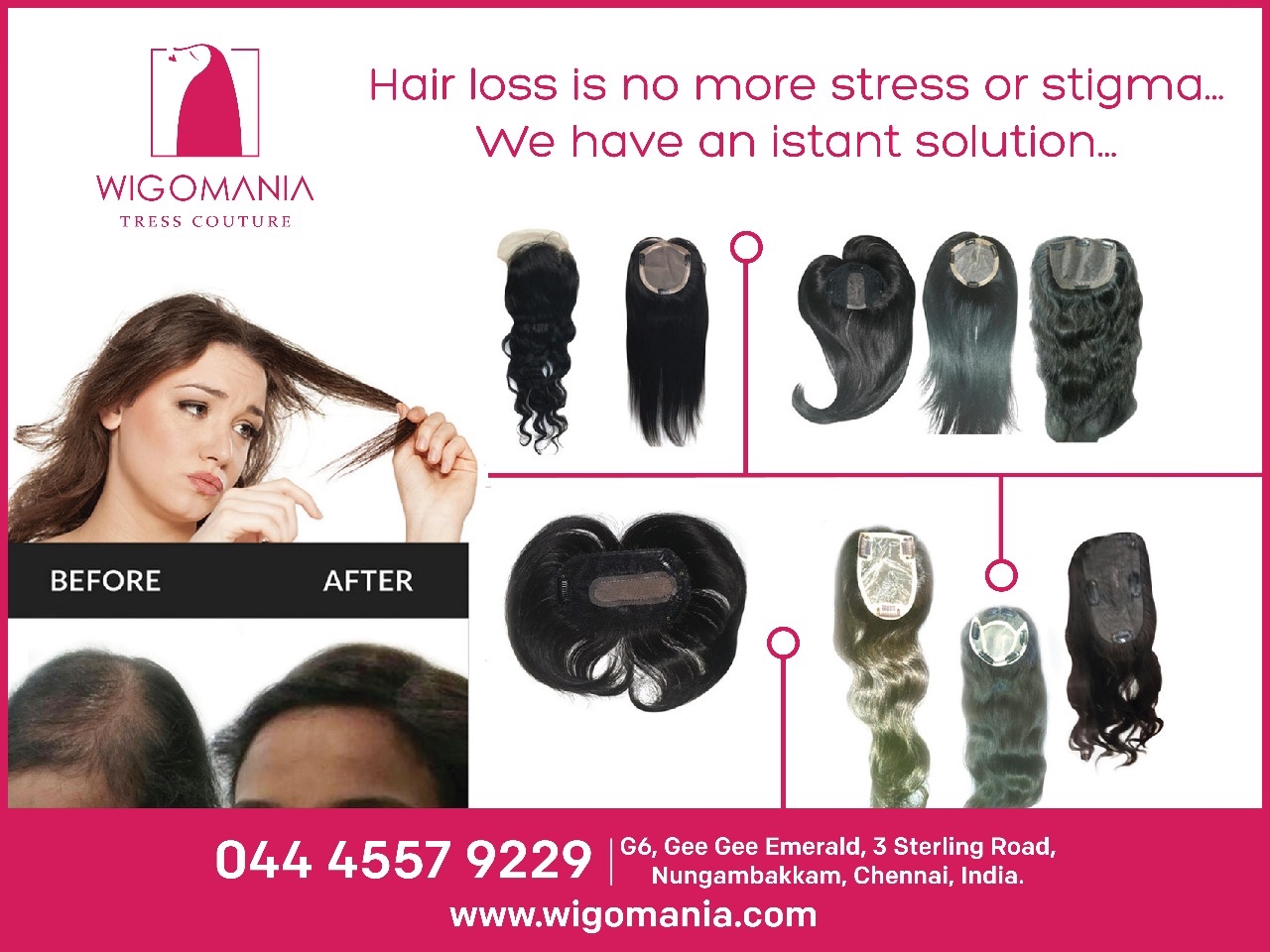 Wig-O-Mania's Japanese high heat fibre and Natural human hair used in Wigs and Hair systems